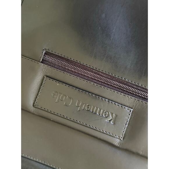 Kenneth Cole leather double side brief case laptop crossbody top handle 18X13 - Picture 6 of 12